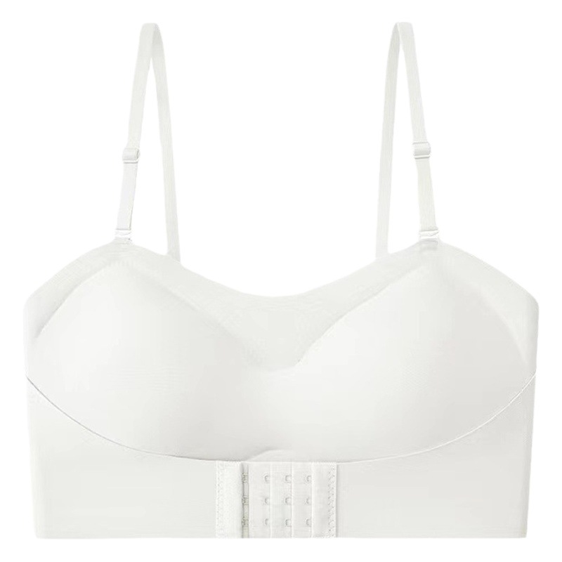 Strapless Underwear Women's Invisible Bra Small Chest Push-Up Non-Slip Tube Top Girl's Non-Steel Ring Beautiful Back Wrapping Chest Less Women