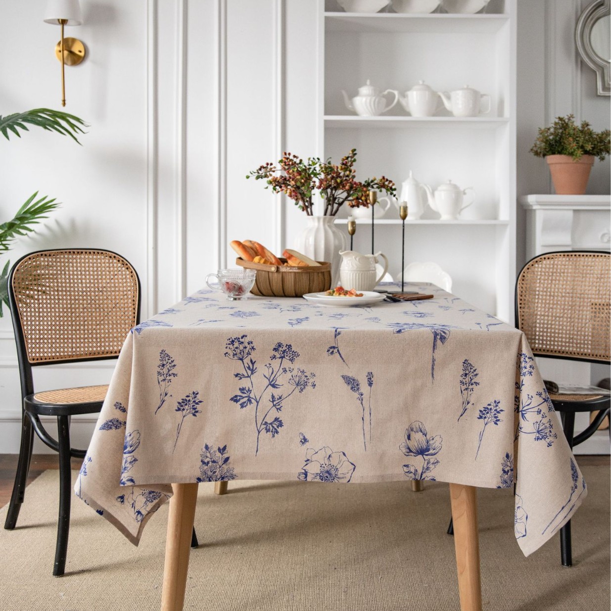 Picture of Yiman Qiyun Geometric Multicolor Printed Bohemian Style Living Room Household Tablecloth Printed Tablecloth Square Table