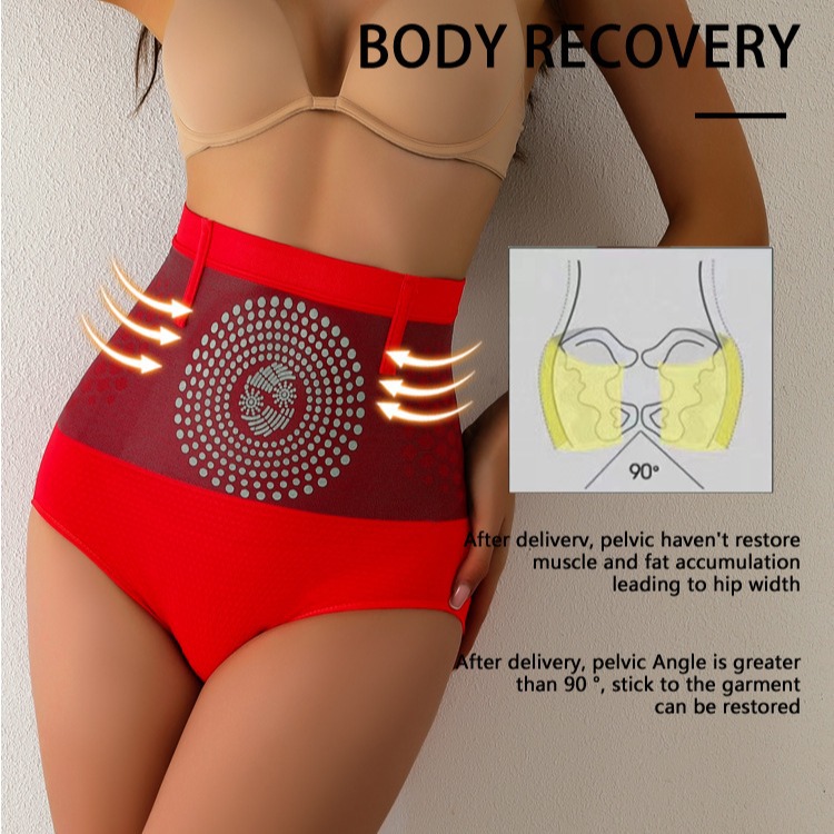 Picture of Amazon cross-border seamless high waist belly pants women's postpartum body shaping hip lifting body shaping extra large briefs
