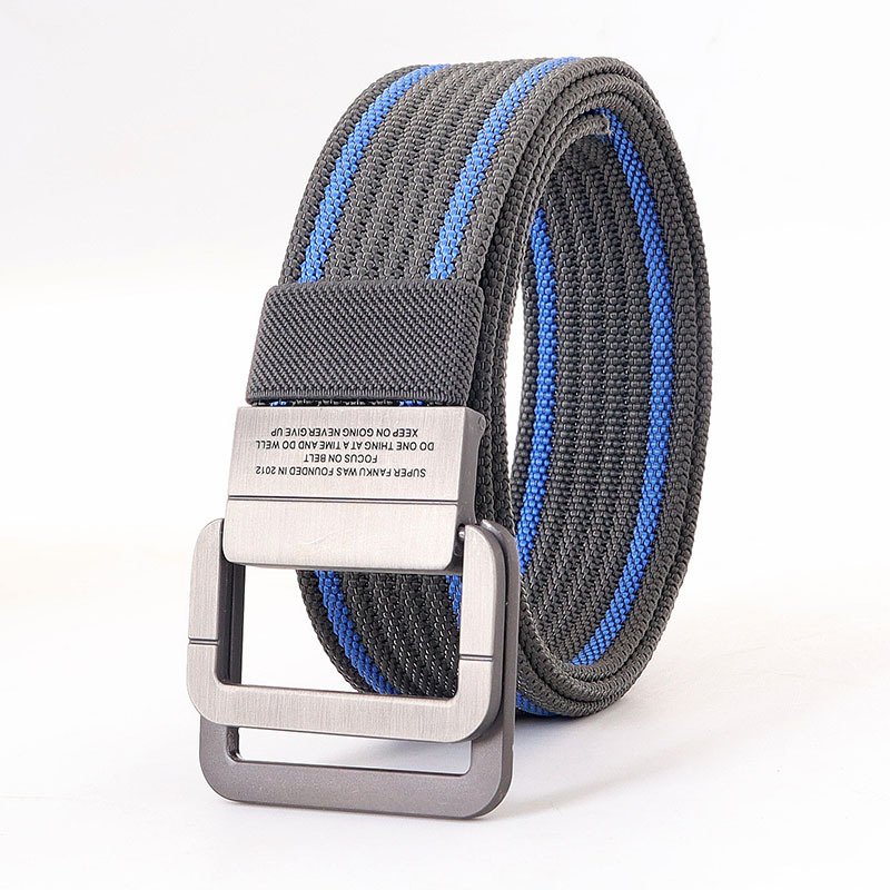 Picture of Alloy double loop buckle belt men's Korean woven nylon tactical sports outdoor pants belt canvas wholesale men's