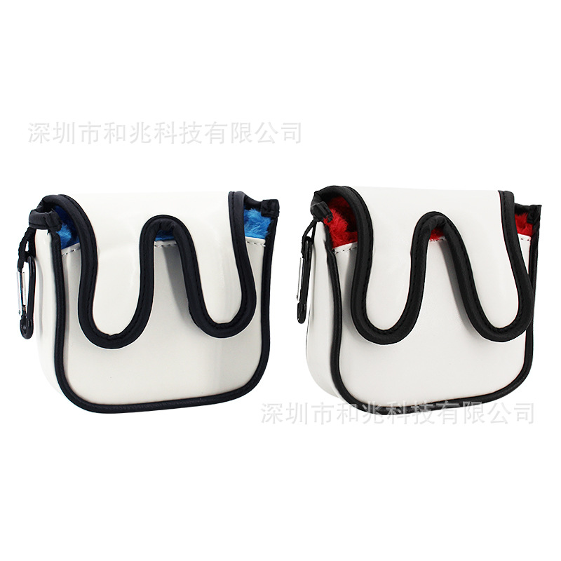 Golf push rod cover square ball cover waterproof thickened plush ball head cover cap cover push rod protective cover double ear