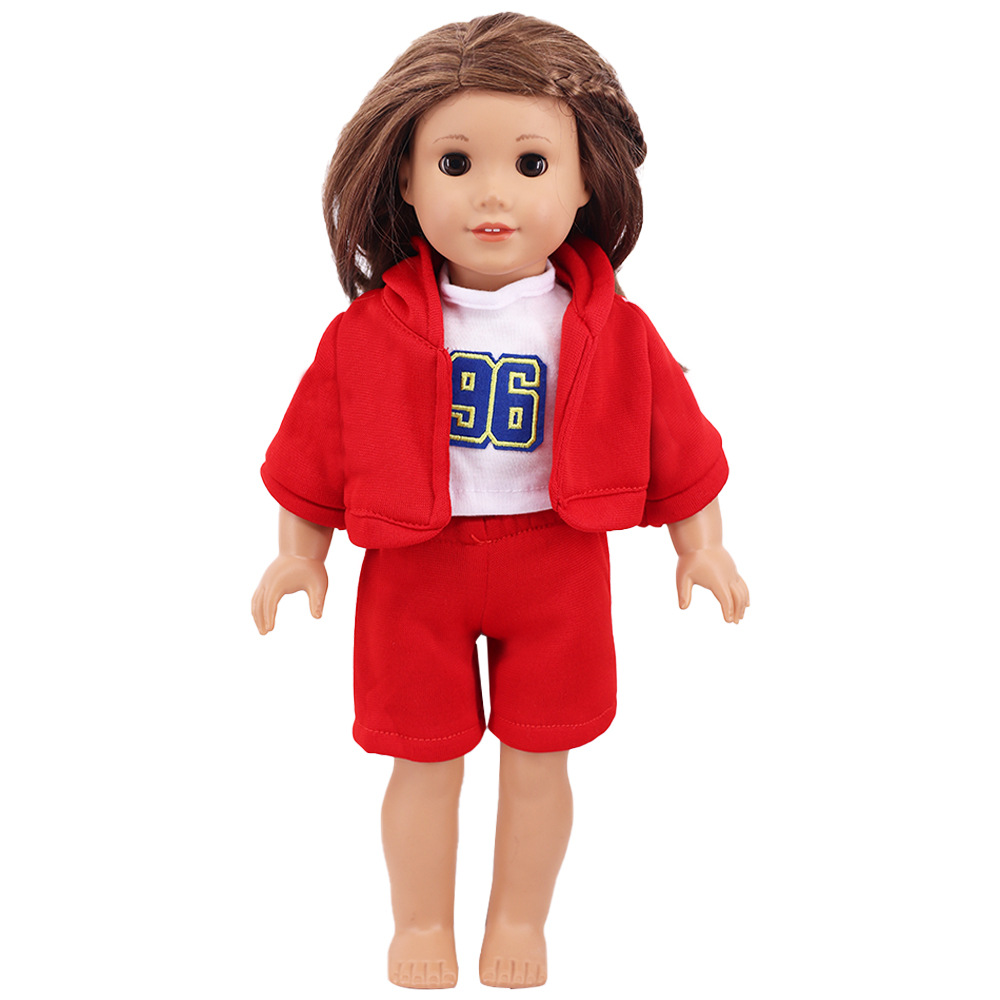 Picture of 18inch American Girl Doll Accessories Sportswear Set 43cm Xiafu Baseball Clothes Direct from Manufacturer Clothing
