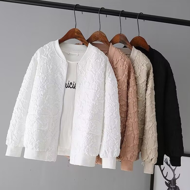 Picture of Women's Short Baseball Uniform Women's Tops 2024 New Korean Style Early Spring Casual Small Tops Western Style Top