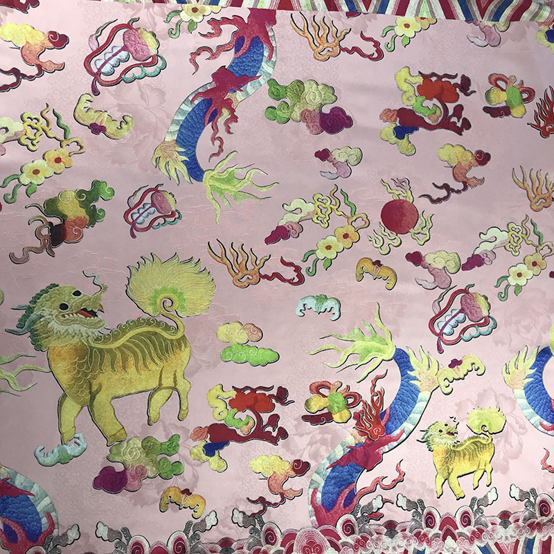 Picture of New Imitation Fragrant Cloud Yarn Double-Sided Digital Jacquard Fabric Spring and Summer Dress Cheongsam Home Wear Han Dynasty Fabric