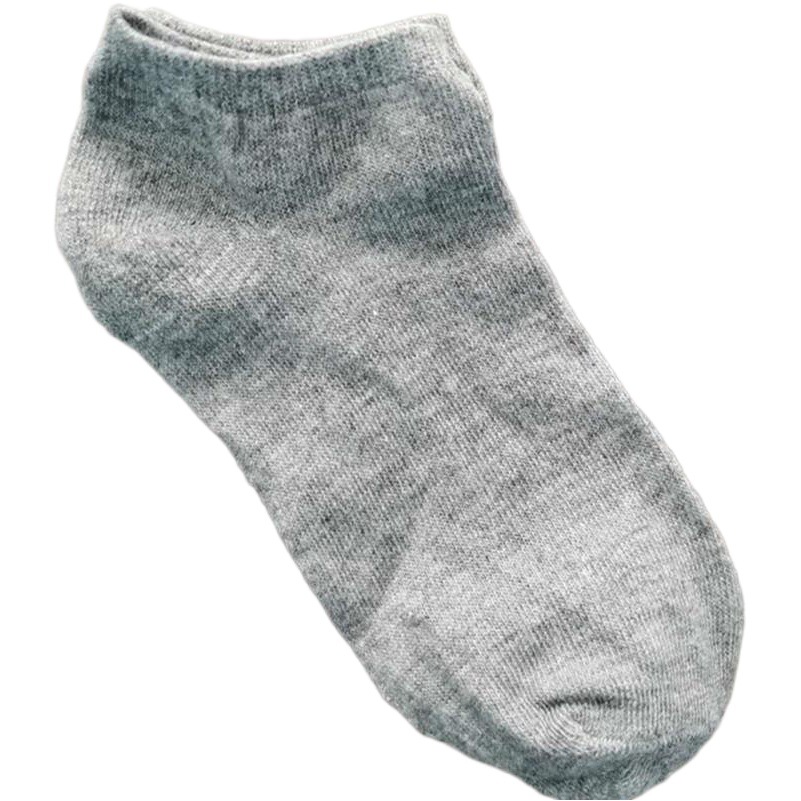 Four Seasons Casual Men's Boat Socks Invisible Socks Lightweight Breathable Sweat-Absorbent Deodorant Popular Black and White Gray Cotton Socks for Men