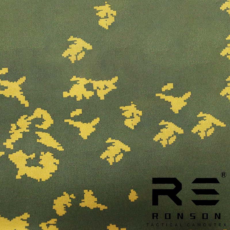 Klmk Cordura Russian Yellow Flower Camouflage Fabric 500D Nylon Cordura Printed Oxford Cloth Waterproof Pu