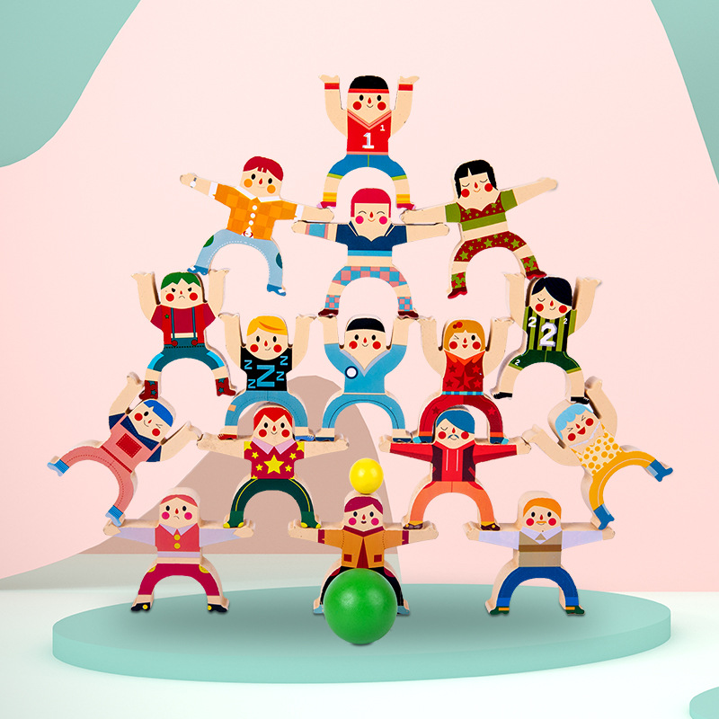 Children's Hercules Balanced Stacking Music Building Blocks Layered Luohan Doll Baby Stacking High Educational Toys