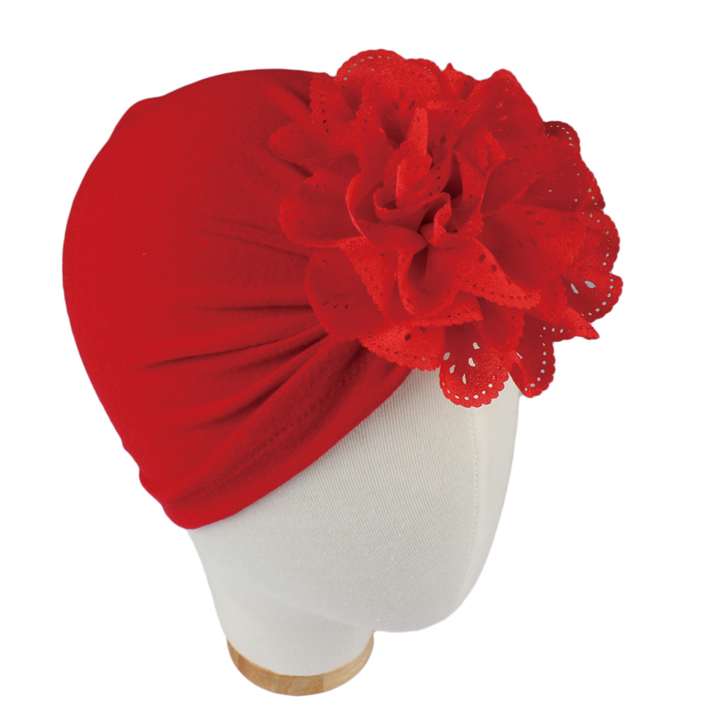 Picture of Autumn and winter New Baby products Children's hat hollow flower knot posmi industry style Indian hat baby hat