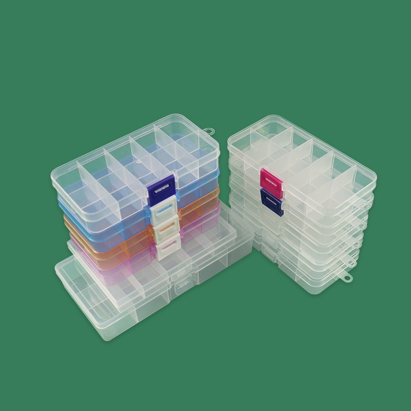 Storage Box 10 Transparent Box Tool Box Plastic Small Box Parts Fishing Gear Stationery Packaging Storage Box