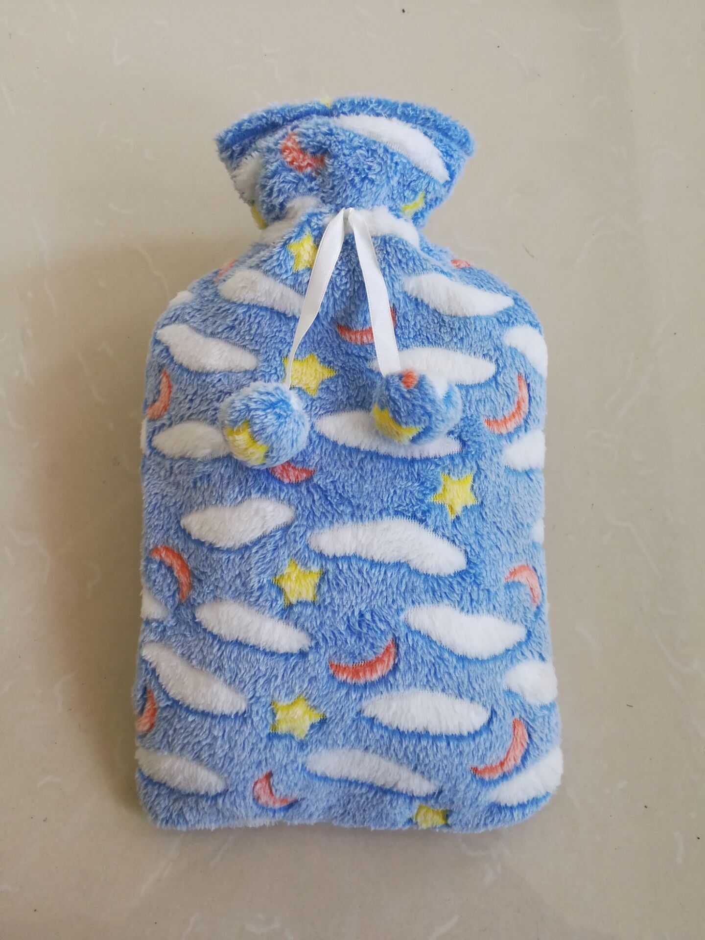 Picture of 2000ml hot water bag knitted cover large cloth cover water-filled hot water bag flannel bag super soft knitted insulation