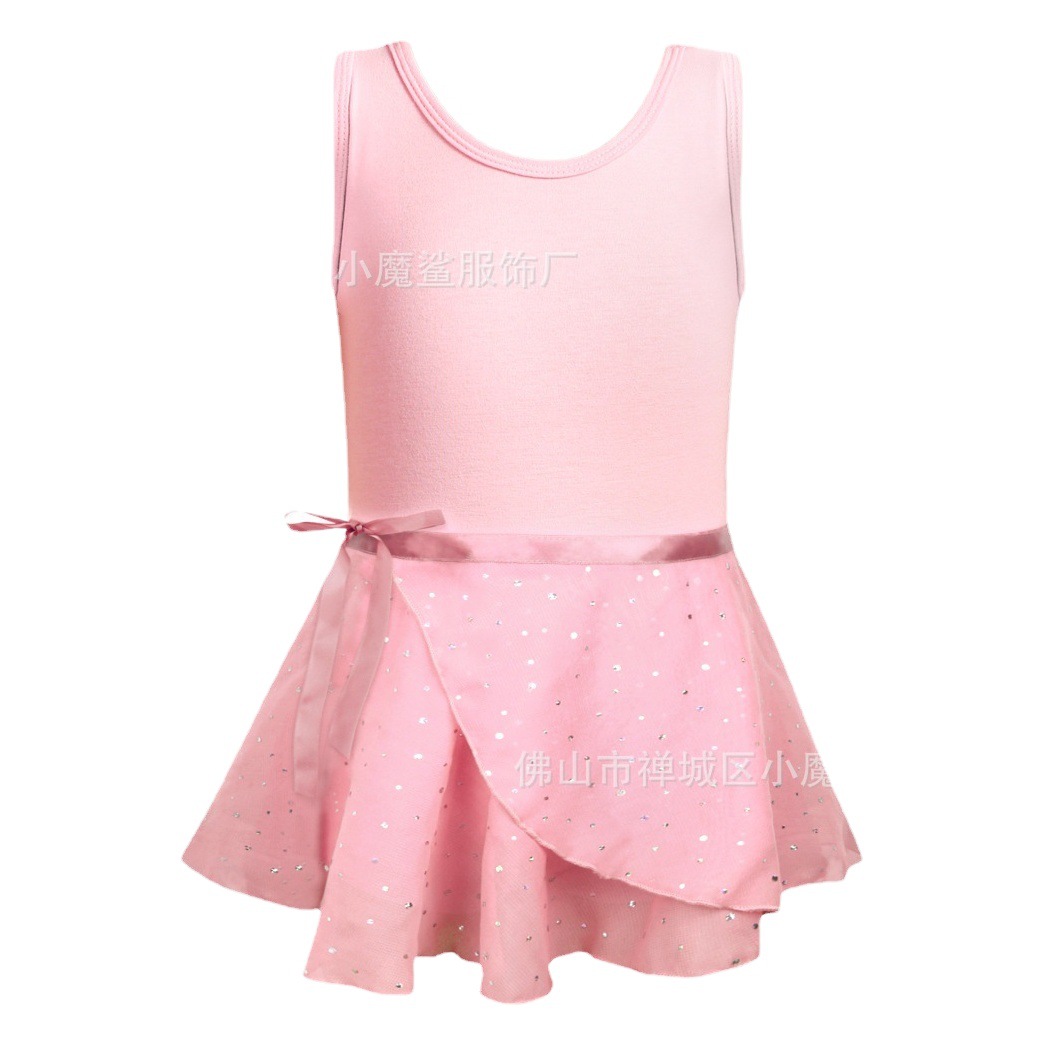 New children's practice clothes two-piece summer Foreign Trade girl ballet Chinese dance body grading performance clothes