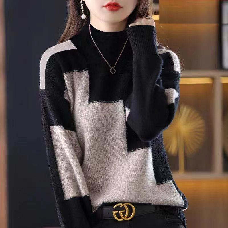 200 Jin Wear Autumn and Winter New Sweater Women's Loose Outer Wear plus size Top Trendy All-match Western Style Knitted Sweater