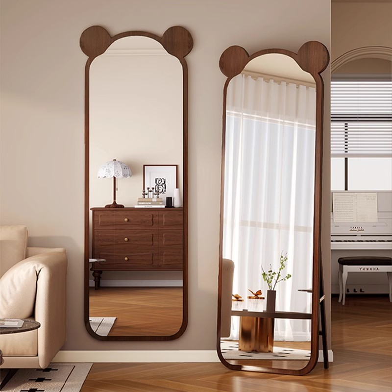 Wall-mounted Bear Full-length Mirror Home Floor Mirror Internet Celebrating Clothing Store Dressing Mirror Girl's Bedroom Fitting Mirror