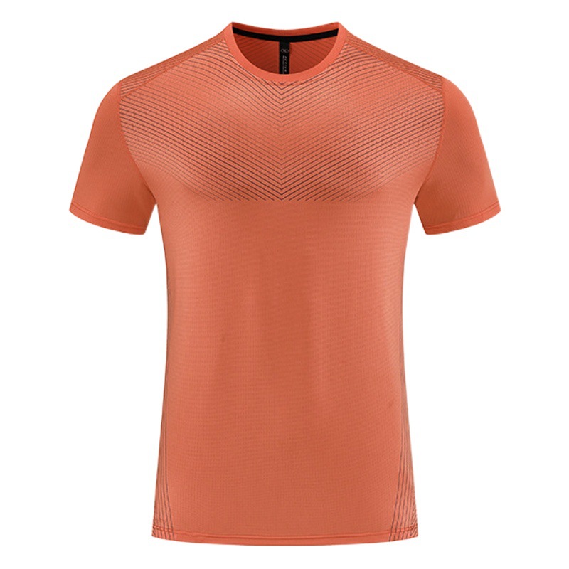 Lulu Summer Men's Sports Leisure Cold Ice Silk Crewneck Short Sleeve Running Fitness Quick-drying T-shirt in stock Print B