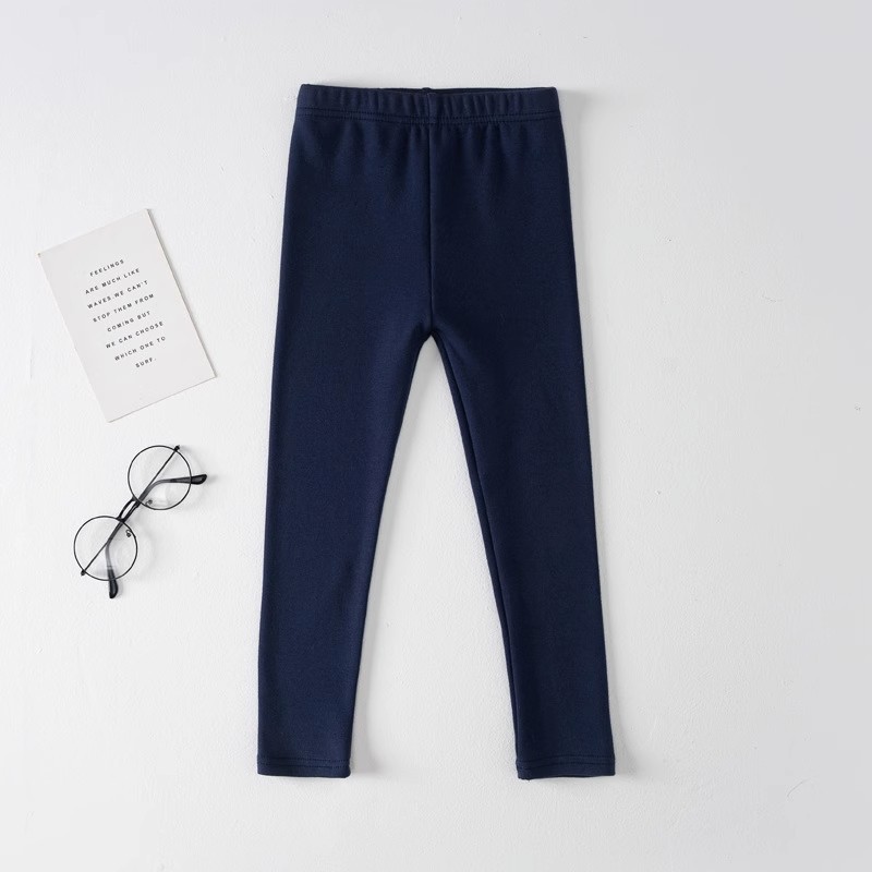 Picture of Girls' leggings spring and autumn thin white outer wear children's black autumn pure cotton gray baby thick long pants