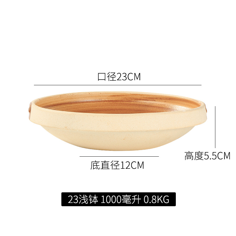 Picture of Commercial Soil Bowl Small Hot Pot Alcohol Stove Ceramic Household Small Casserole Self-service Dry Pot High Temperature Resistant Soil Vegetable Pot