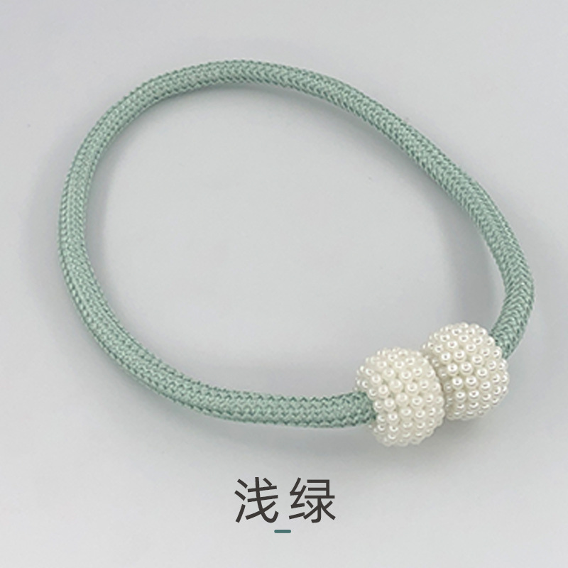 Picture of Cross-border Wholesale Simple High-strength Magnetic Pearl Magnetic Buckle Fabric Storage Lace-up Curtain Magnetic Buckle Curtain Strap