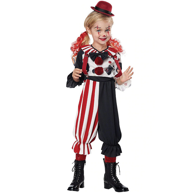Picture of S-XL Girls Children's Clown Costume Holiday Party Costume Children's Day Performance Costume Girls Performance Halloween Costume