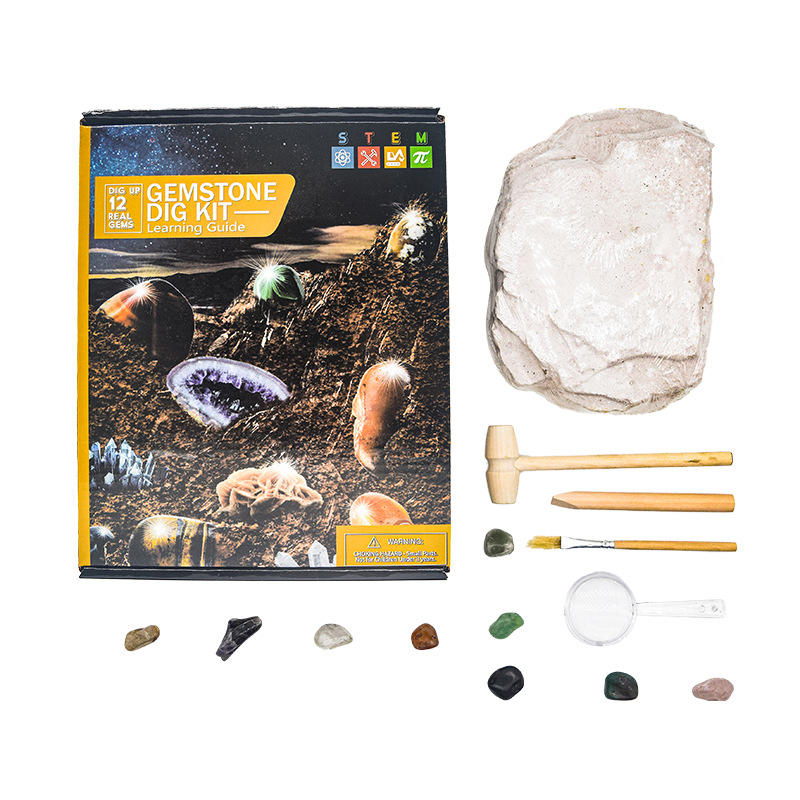 Multiple gem mining blind box toy manufacturers in stock wholesale cross-border foreign trade children's early education DIY handmade toys