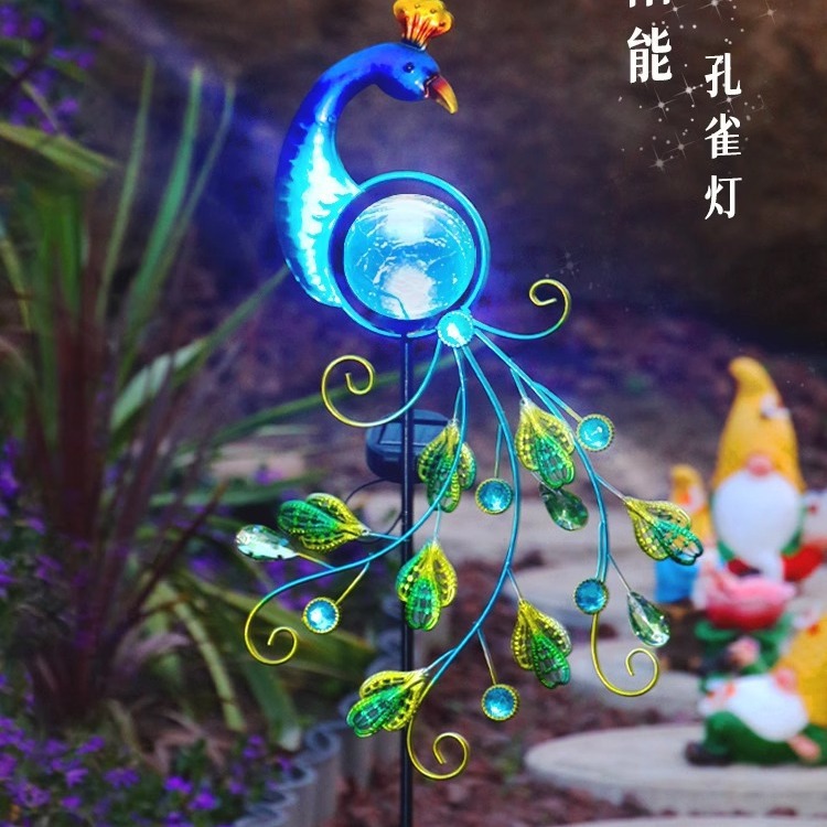 Solar-Powered Courtyard Villa Simulated Peacock Solar Light Plug-In Outdoor Landscape Lawn Light Solar Garden Light