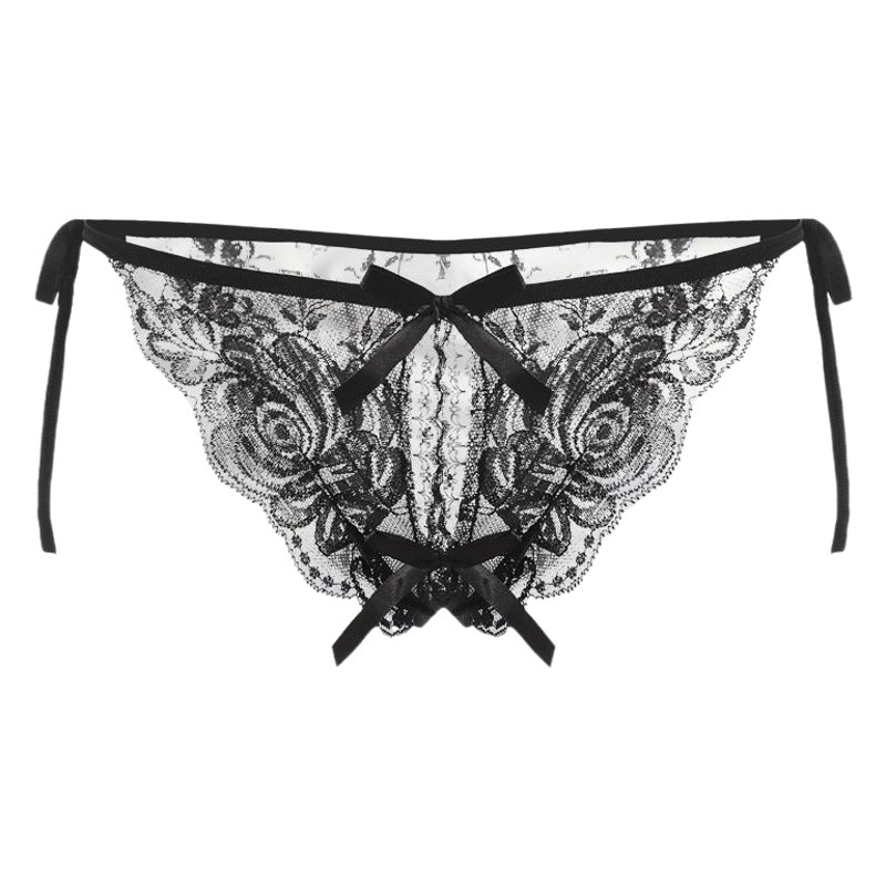 2 Pieces Mesh Free Temptation Ding T-pants Strap Sense Women's Underwear G-string Transparent Open Crotch