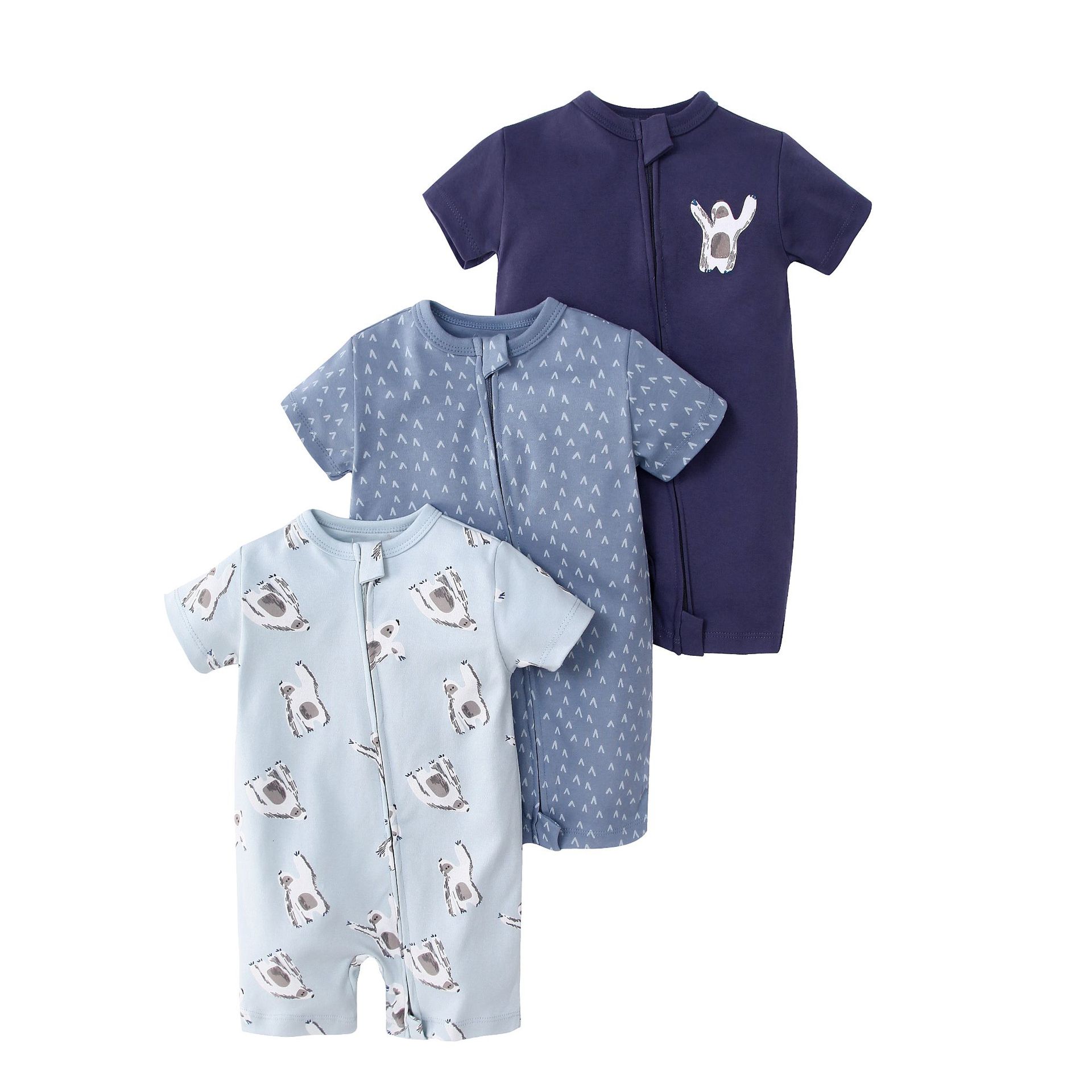 Picture of Foreign trade children's clothing summer baby jumpsuit short sleeve double zipper climbing clothing newborn baby gift box for cross-border
