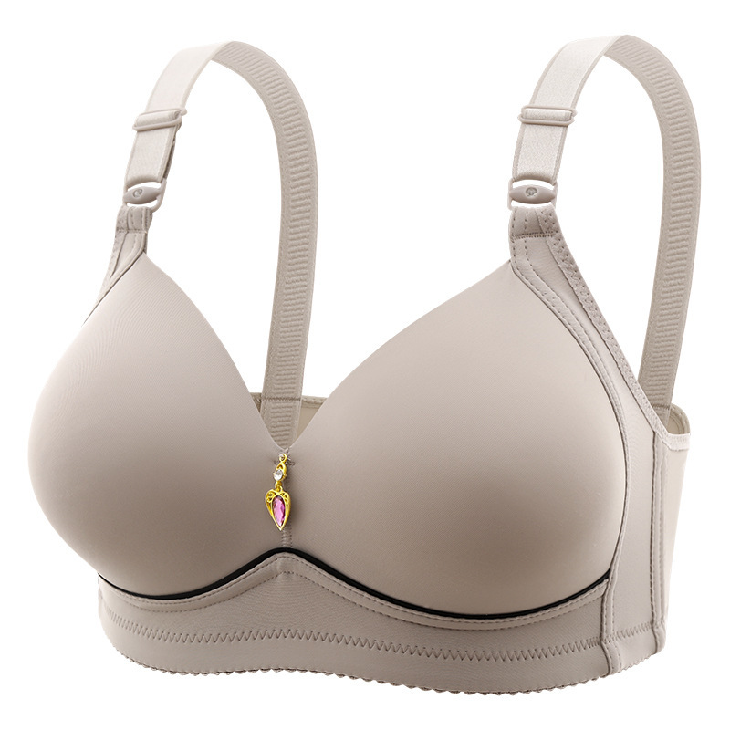 Cross-border New plus size No Steel Ring Comfortable Breathable Gather Women's Underwear Non-magnetic Thin Cup Glow chubby girl Bra