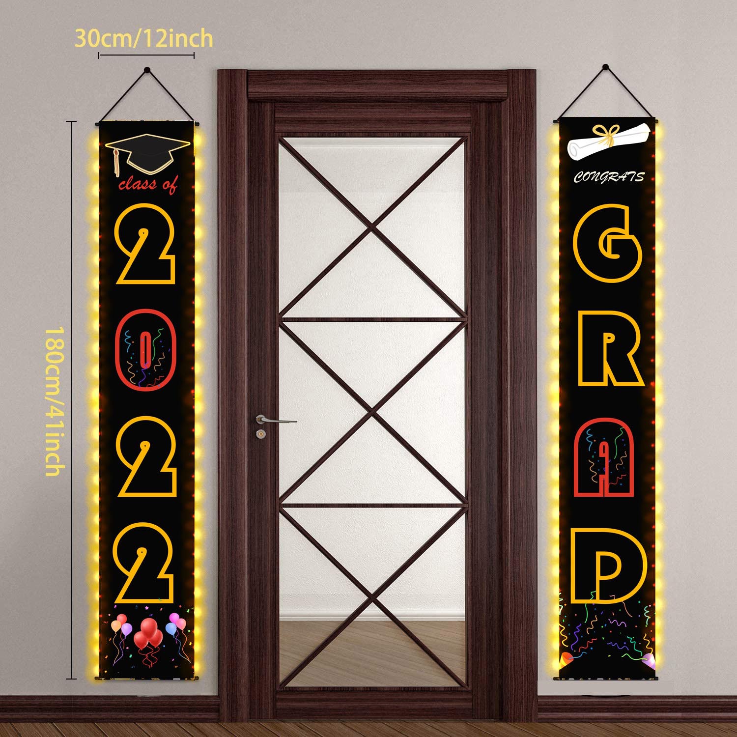 Picture of Cross-border LED light luminous graduation porch sign string light flash door couplet graduation season couplet door ornaments in stock