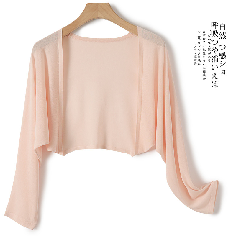 Picture of Cross-Border Summer Ice Silk White Blouse Plus Size Top with Sun Protection Shirt Thin Jacket Sun Protection Clothing Air-Conditioned Shirt Women Summer