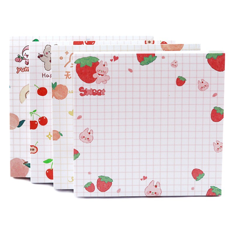 Picture of Ins Japanese and Korean Cartoon Creative Sticky Notes Cute Fruit Note Stickers Signature Book Student Memo Note Stickers