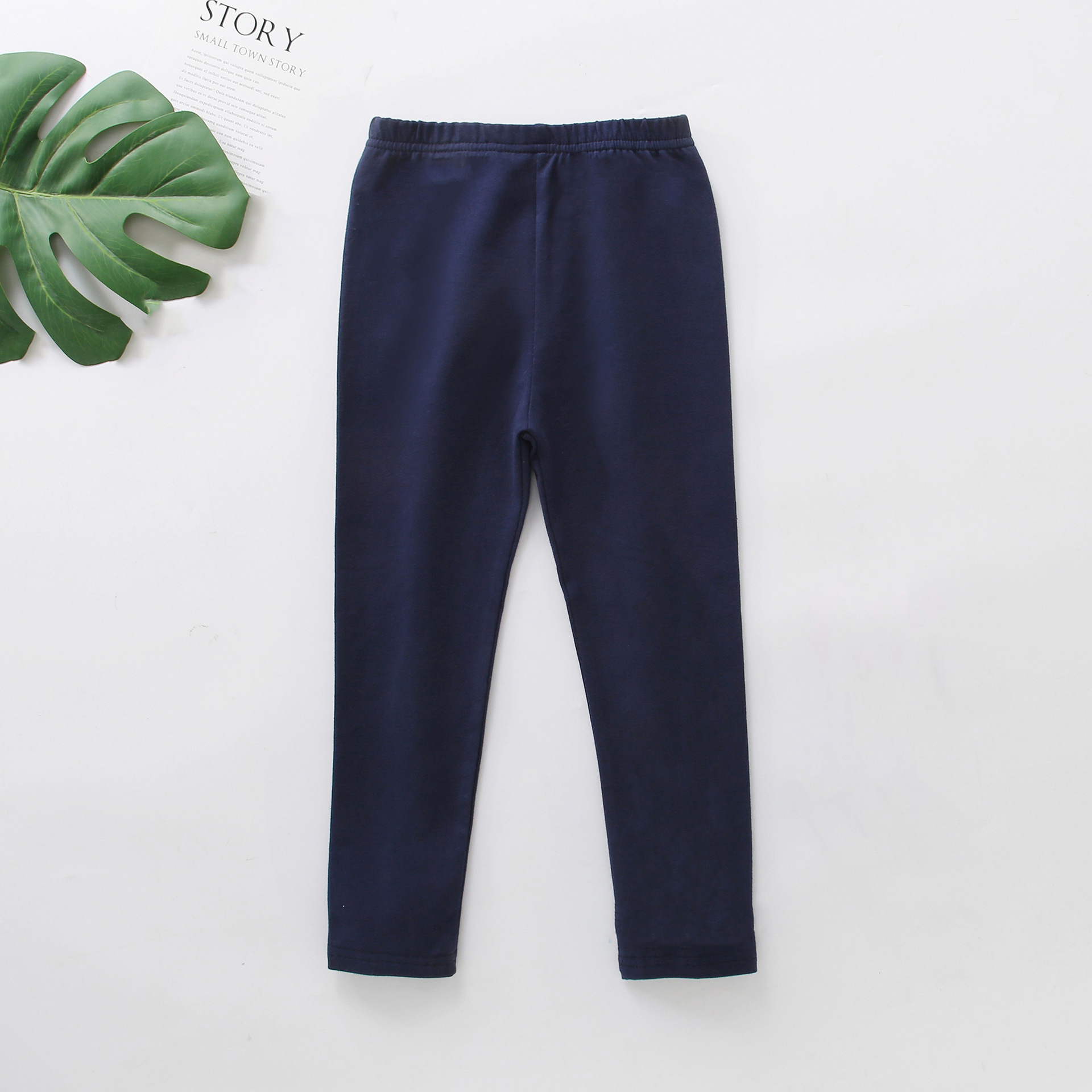Picture of Girls Leggings Spring and Autumn Thin White Outer Wear Children's Women's Black Autumn Cotton Grey Baby Thick Long Pants