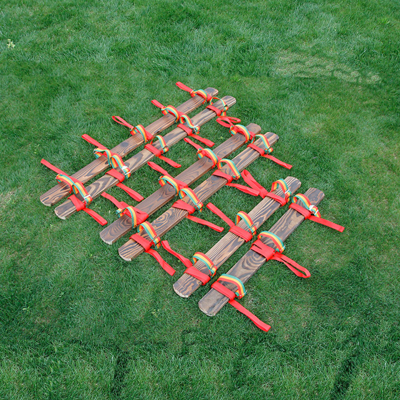 Picture of Fun Games Props Together in the Boat Wooden Shoes Together Drought Dragon Boat Giant Footsteps Triple Foot