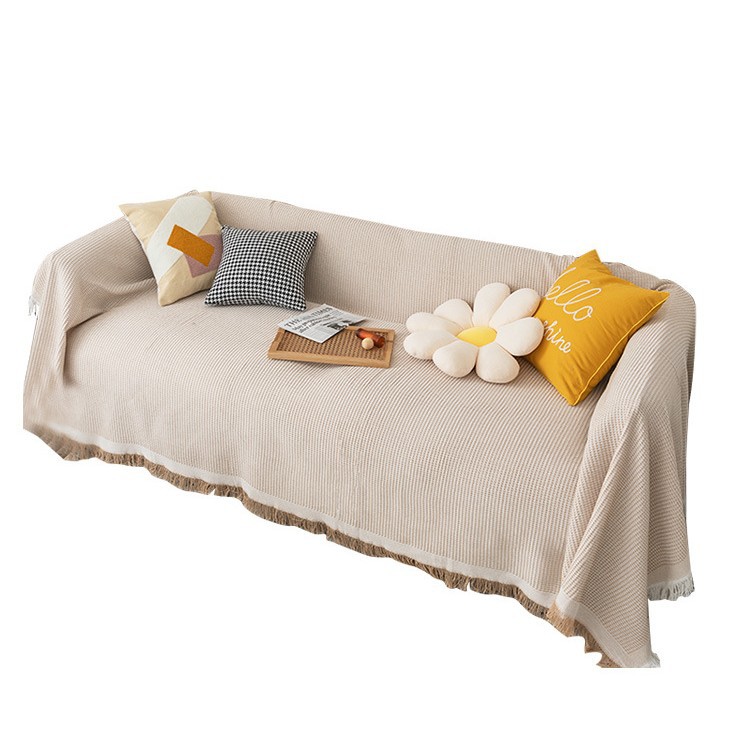 Picture of [Cross-border wholesale] Nordic pure color Four Seasons cotton blanket simple cushion ins style sofa Towel fashion lunch break blanket