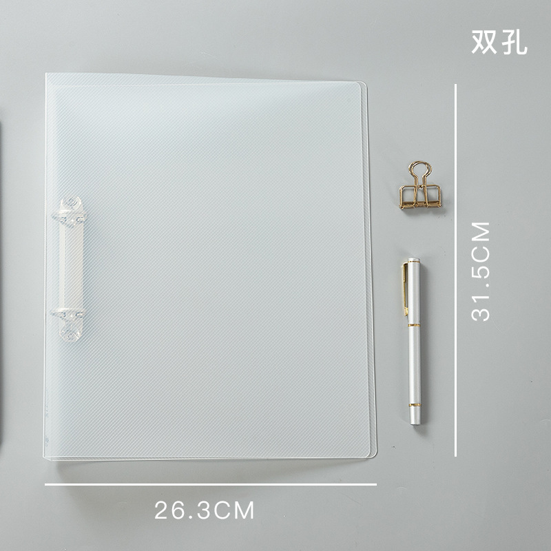 Picture of A4 Binder Punched Folder 2 Holes 3 Holes 4 Holes Transparent PP Office Data File Storage Folder Set-System