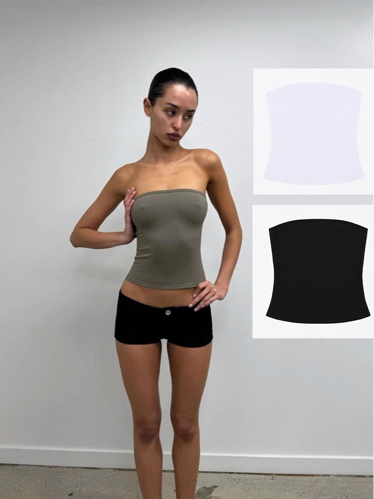 Picture of Spot Tankair Sexy Pure Desire Sexy Elastic Tube Top Sports Fitness Vacation Bottoming Vest Chest Wrap