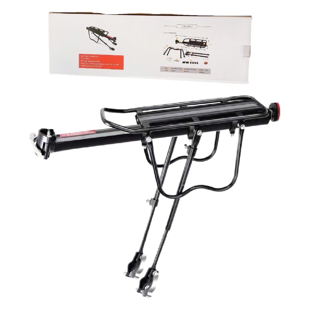 671-09 Mountain Bike Bicycle Carrier with Reflector Riding Equipment Quick-release Aluminum Alloy Bicycle Rear Shelf