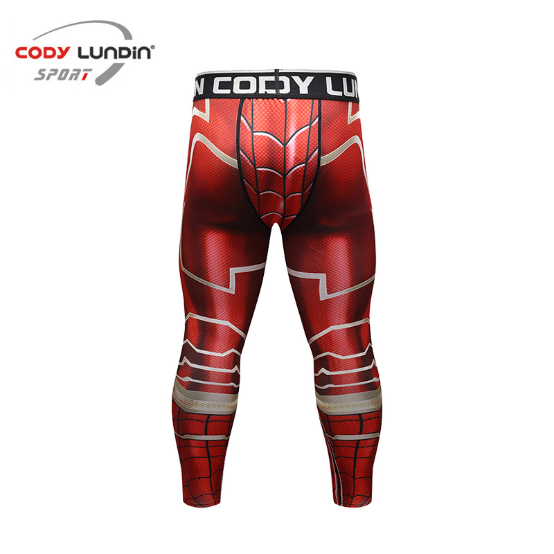 Picture of 2019 Winter new fitness trousers men running yoga 3D printing compression tights wholesale