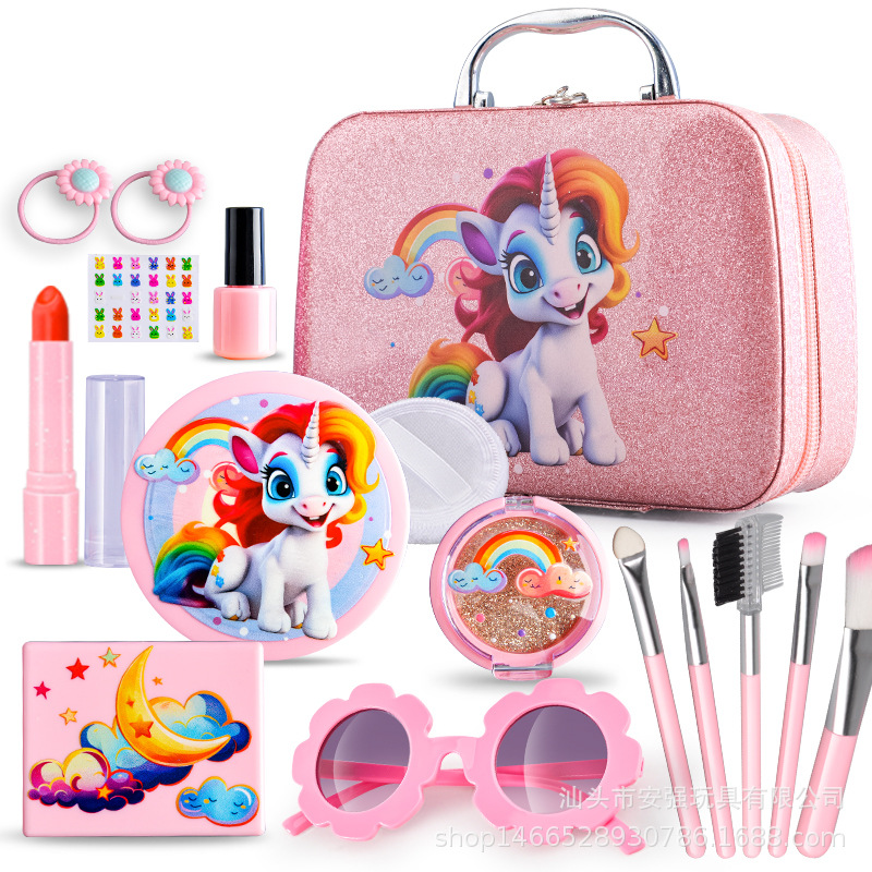 Picture of Cross-border cosmetics for Children girl dressing toys simulation play house princess makeup handbag bag set
