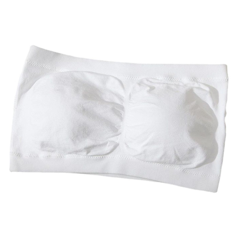 Picture of Strapless Beautiful Back Wrapped Chest Tube Top Intimates for Women Invisible Anti-Exposure Girl Inner Wear Bra with Padded Vest Large Size