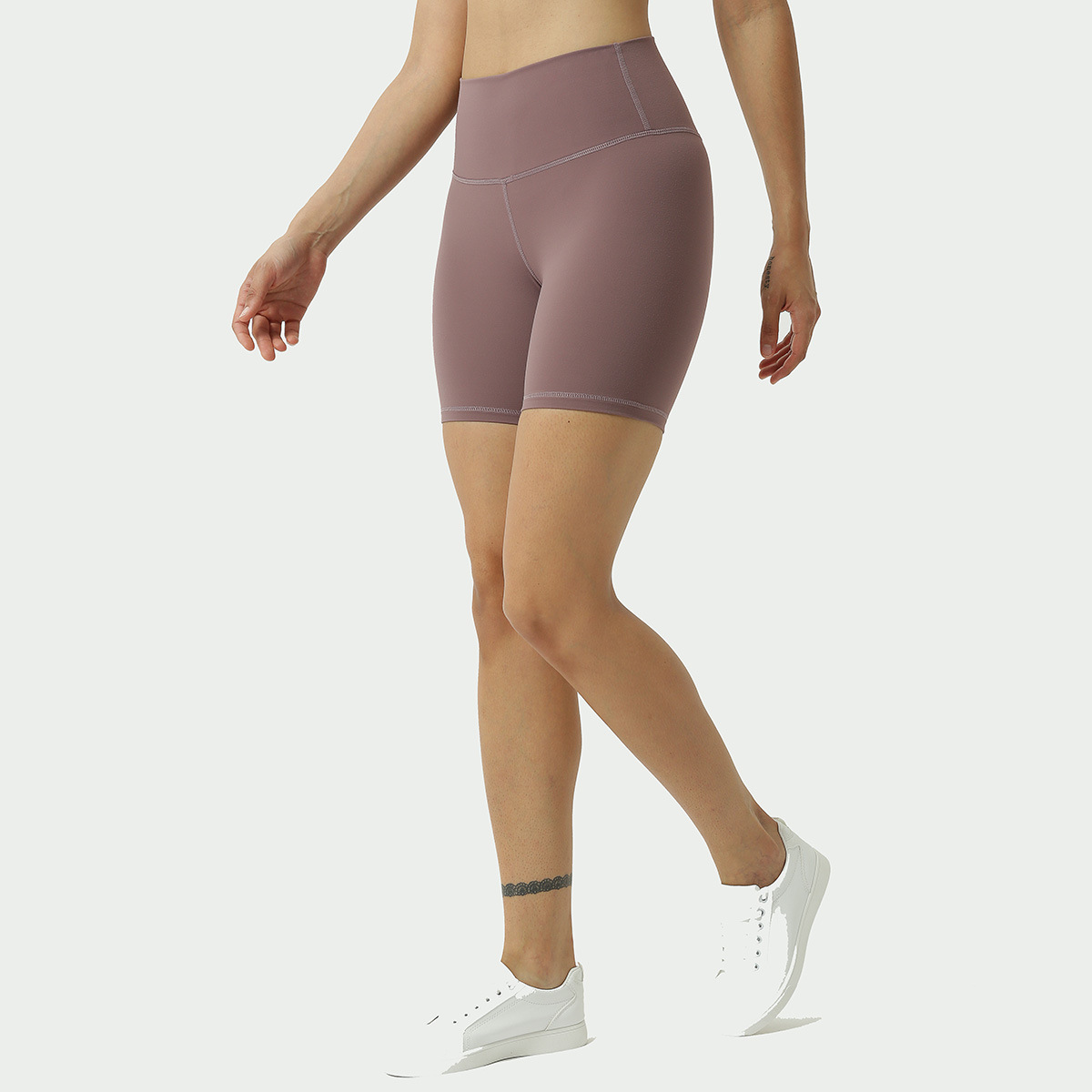 Picture of A generation of new sports yoga shorts women's double-sided sanding nude running shorts high waist hip shorts