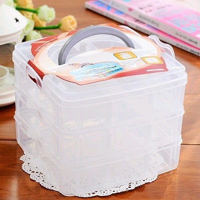 Transparent Pp Plastic 18-Grids Satchel Detachable Storage Box Hardware Tool Organizer Box Lego Toy Fishing Gear Accessories Box