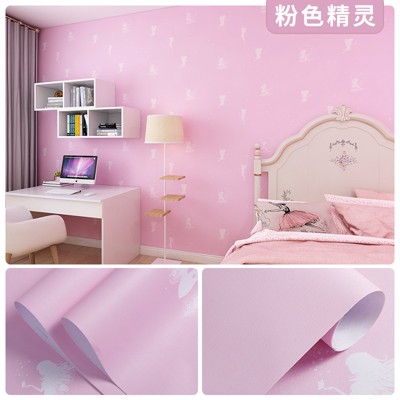 Picture of Wallpaper Self-adhesive Waterproof Moisture-proof Bedroom Background Wall Wallpaper Living Room Bedroom Dormitory Children's Room Cartoon Decorative Wall Stickers