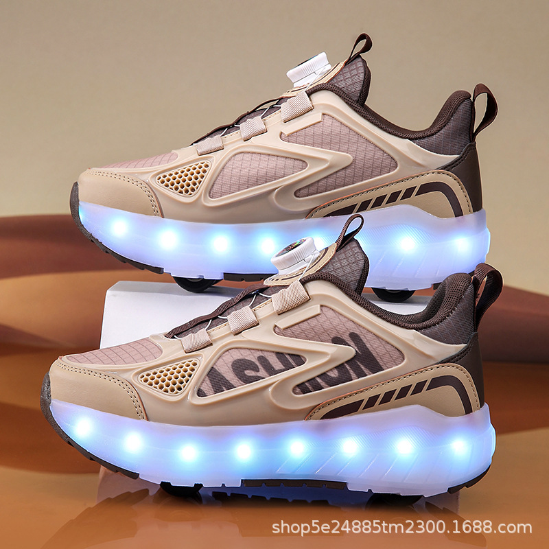 Picture of Binle Bird Children's Heal Shoes Four Wheel Summer Boys' Luminous Detachable Girls' Student's Wheeled sneaker