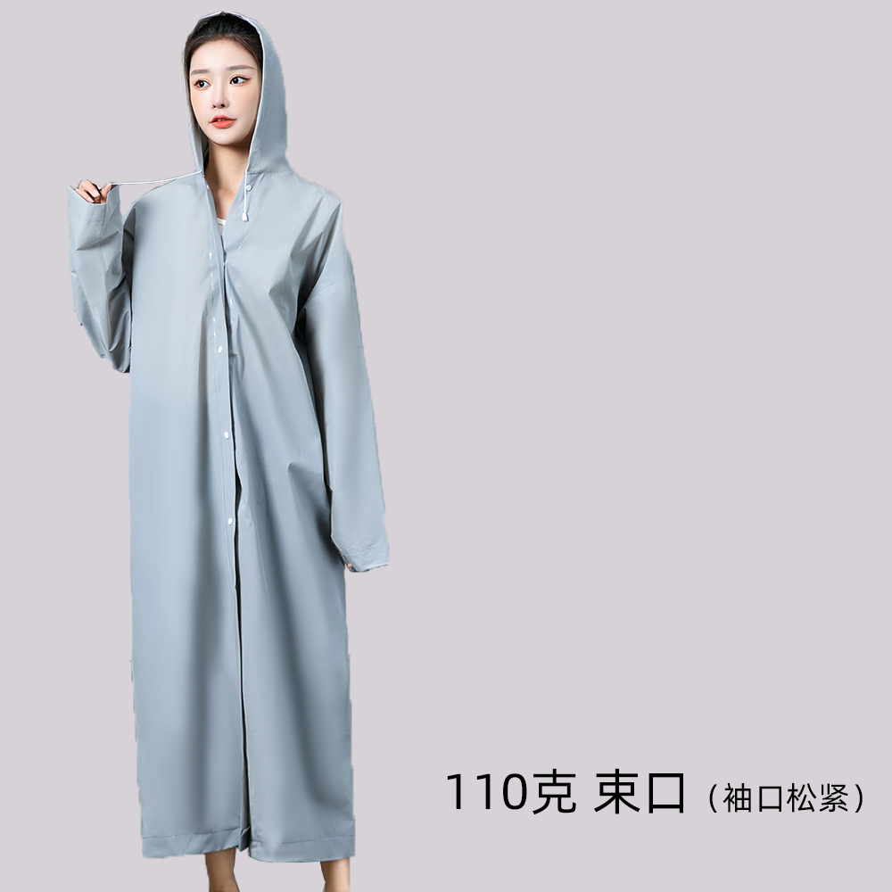 Picture of Thickened Disposable Raincoat Adult Frosted Unisex Eva Outdoor Lightweight One-Piece Extended Poncho Logo