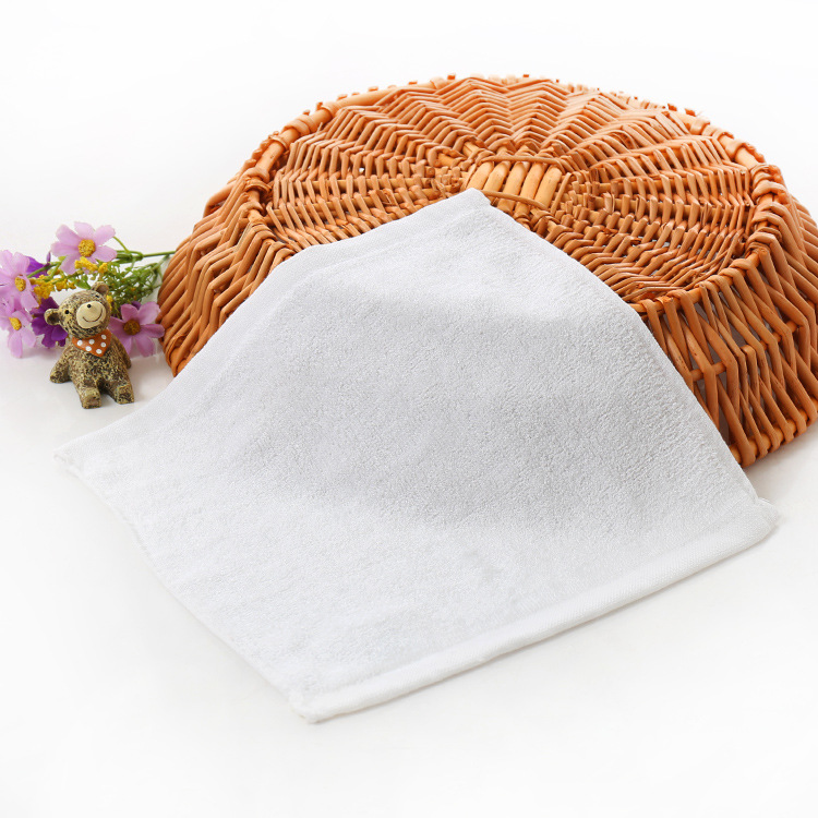 Picture of Bamboo fiber white square towel kindergarten small square towel wash children's handkerchief small handkerchief handkerchief absorbent small towel wholesale