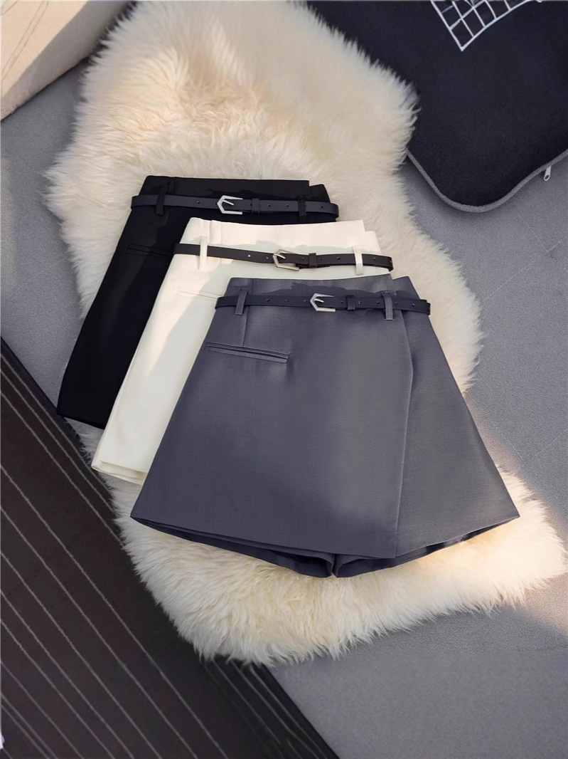 Irregular Culottes for Women, Spring and Summer High-Waisted Suit Skirts, Versatile Hip-Hugging Skirts, Slimming Look and Anti-Exposure A-Line Skirts
