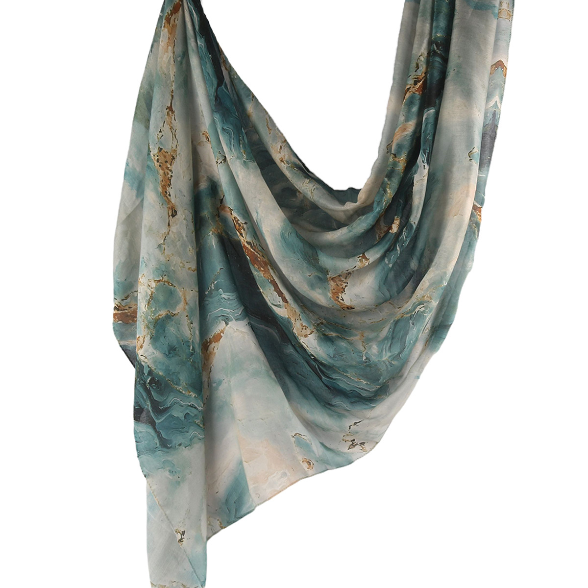 Picture of Best-Selling Watercolor Tie-Dye Cotton Scarf Arabian Satin Polyester Long Scarf Turkish Middle Eastern Scarf