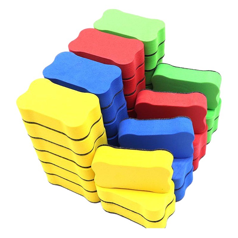 Manufacturer Wholesale Non-Magnetic Small Bone Eva Felt Cloth Eraser Without Magnet, Children's Whiteboard Eraser, Detachable, Washable, and Easy to Erase