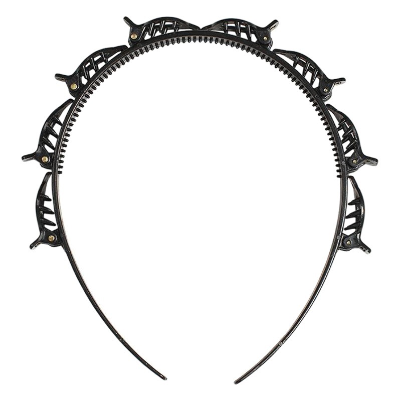 Bangs clip hot-selling net red bundle braided hair band fixing artifact multi-layer hollow braided hair band Net red styling hair clip