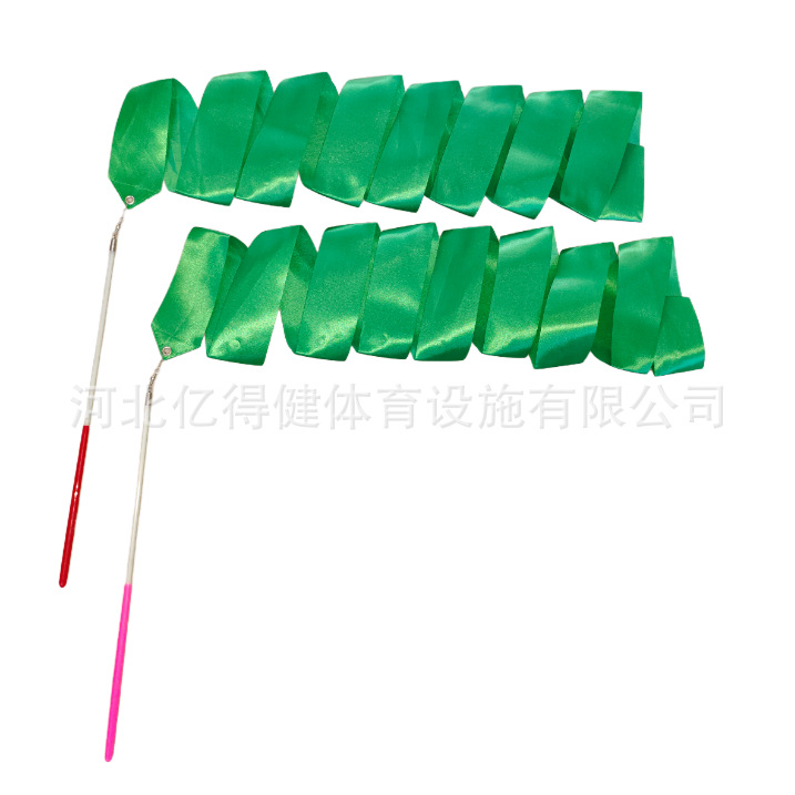 Picture of Performance Rhythmic Gymnastics Ribbon Props Kidsren's Dance Toys Ribbon Middle-Aged Square Dance Ribbon with Rod Ribbon